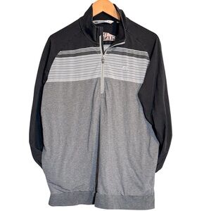 Travis Mathew ‘Glenlivet’ Mens Striped Golf Knit Pullover Quarter Zip Jacket L